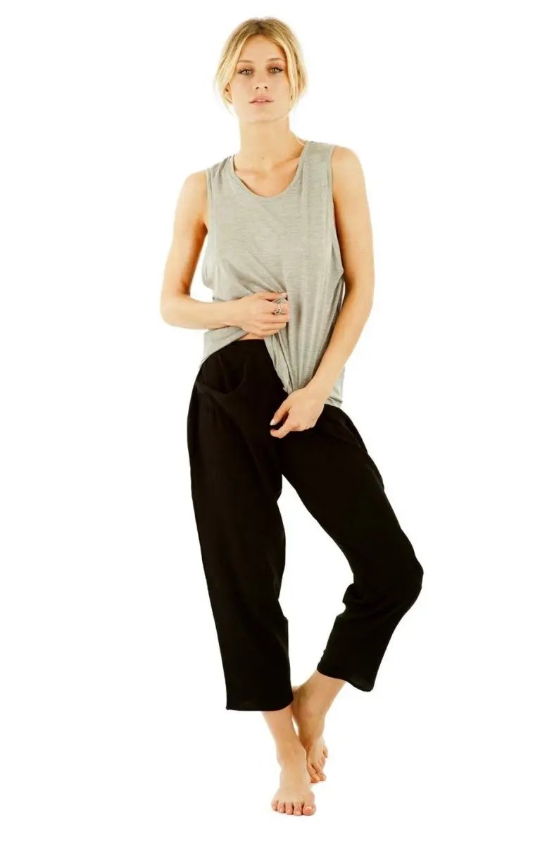 Flynn Tank Soft Boyfriend Top in Heather Grey - Love Salve